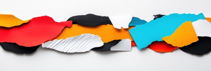 Aufkleber - Dynamic Texture Play Layered Paper Art Showcasing Bold Color Blocking, Minimalist Design Trends in Modern Creative Visual Communication