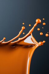 Aufkleber - Liquid Dynamics Unleashed High-Velocity Chocolate Splash Revealing Culinary Innovation and Sensory Design for Premium Food Marketing