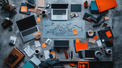 Poster - AI Innovation Workspace Dynamic Multicultural Tech Strategy Mapping with Cutting-Edge Design Thinking and Collaborative Problem-Solving Methodology
