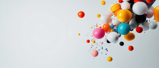 Aufkleber - Dynamic Chromatic Celebration Abstract Sphere Pattern Showcasing Vibrant Digital Design Trends, Contemporary Marketing Visual Innovation