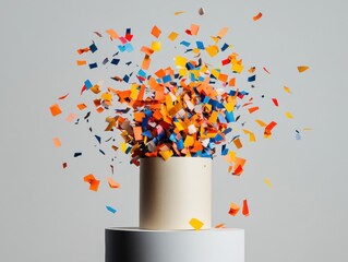 Aufkleber - Minimalist Victory Explosion Dynamic Confetti Burst Showcasing Celebration Innovation in Premium Brand Storytelling and Experiential Marketing Design