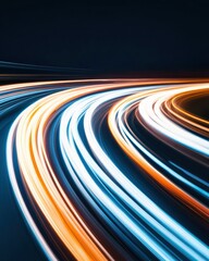 Fototapete - Quantum Velocity Dynamic Digital Flow Visualization - Cutting-Edge Network Performance and Transformative Tech Innovation in High-Speed Data Landscapes