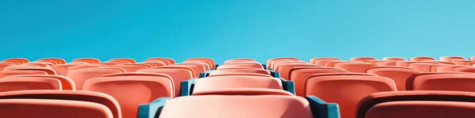Aufkleber - Minimalist Stadium Architecture Immersive Event Design Visualization with Geometric Seating Patterns - Future-Ready Venue Management Perspective