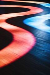 Fototapete - Dynamic Motion Flow Cutting-Edge Abstract Surface Design with Thermal Color Gradient - Innovative Visual Storytelling for Modern Digital Branding and Creative Media