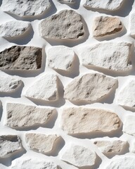 Poster - Architectural Stonework Artistry Minimalist Textural Masonry Showcasing Sustainable Design Precision for Modern Construction and Interior Styling