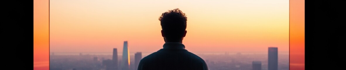 Aufkleber - Urban Visionary Gen Z Leadership Perspectives - Transformative Business Strategy Through Minimalist Entrepreneurial Insight at Twilight