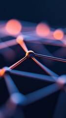 Poster - Decentralized Future Cyberpunk Blockchain Network Visualization - Cutting-Edge Fintech Innovation in Secure Digital Transactions and Crypto Startup Branding