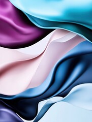 Leinwandbilder - Fluid Dynamics Iridescent Digital Silk Texture - Premium Abstract Design for Luxury Branding, Creative Tech Visualization and Immersive Visual Storytelling