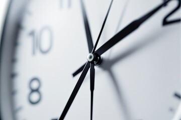 Poster - Close-up of a clock face with black hands.