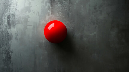 Aufkleber - A bright red dot on a perfectly smooth, gray surface.