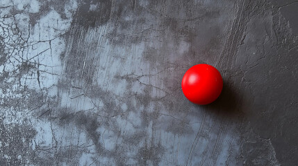 Aufkleber - A bright red dot on a perfectly smooth, gray surface.
