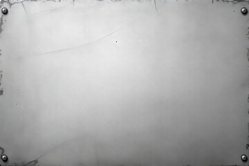 Poster - Grungy white background with textured edges and metallic details.
