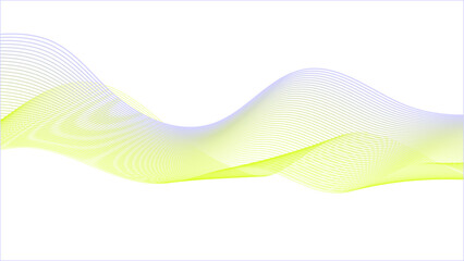 Wall Mural - abstract colorful transparent wavy lines flowing on white background. curved lines of bright colors 