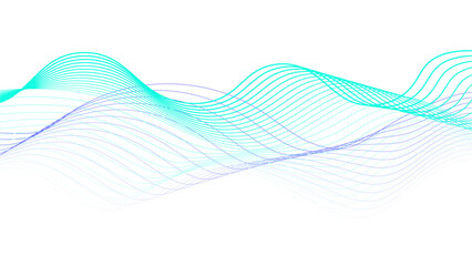 Wall Mural - abstract colorful wave lines flowing isolated background for design elements