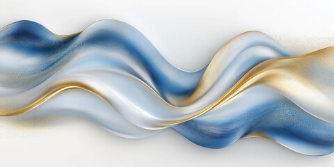 Fototapete - luxury white background with golden line element