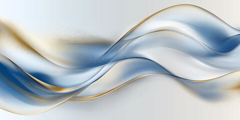 Fototapete - luxury white background with golden line element