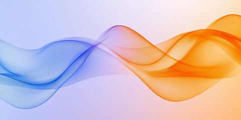 Fototapete - Wavy design element,abstract transparent color wave.