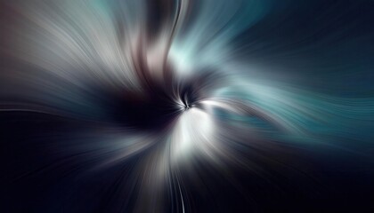 Poster - mystical energy vortex with abstract light streaks and dark cosmic swirls for futuristic background, digital art, sci-fi theme

