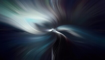 Poster - mystical energy vortex with abstract light streaks and dark cosmic swirls for futuristic background, digital art, sci-fi theme

