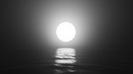 Poster - A simple, pixelated sun in the center of a monochrome screen