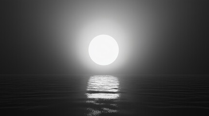 Poster - A simple, pixelated sun in the center of a monochrome screen