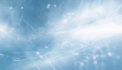 Poster - futuristic digital blue background with abstract light streaks, glowing pixel pattern, and soft bokeh for tech designs