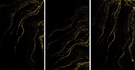 Poster - abstract shiny gold glitter design element. for new year, merry christmas greeting card design