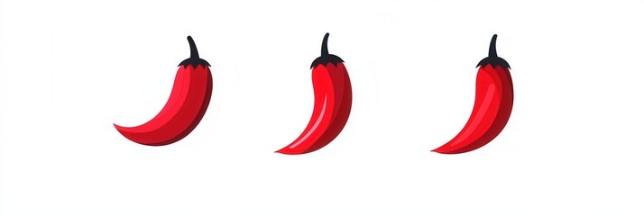 Leinwandbilder - Modern chili pepper logo featuring sleek design with bold red color and minimalist fire icon for branding and culinary appeal