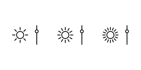 Wall Mural - brightness control icon. adjust brightness screen icon. bar light level control screen icon. contras