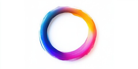 Poster - color spectrum circle: a mesmerizing, abstract illustration of a vibrant circle with a beautiful rai