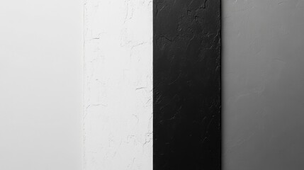 Poster - Monochromatic Palette: An abstract image showcasing a stark contrast and subtle transitions with four vertical panels, each exhibiting a gradient from light to dark.