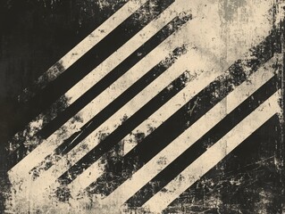 Poster - abstract diagonal lines: an abstract composition with bold, diagonal lines in black and off-white, c