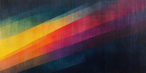 Poster - Rainbow Spectrum: A vibrant and dynamic display of color in a striking abstract composition, featuring bold stripes of rainbow hues.