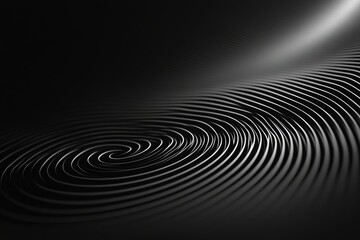 Fototapete - Dynamic Spiral: A mesmerizing digital art piece features a captivating spiral pattern composed of meticulously rendered concentric circles, creating a sense of depth and movement.