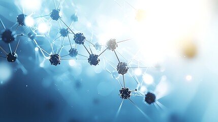 Aufkleber - Molecule Network Science Technology 3D Rendering Abstract Background