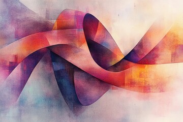 Poster - Abstract Swirls of Color: A captivating swirl of vibrant colors intertwines in an abstract watercolor, creating a dynamic and artistic expression. 