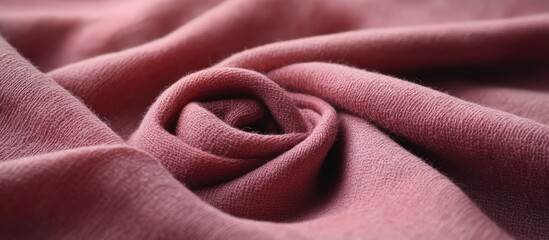 Leinwandbilder - Close-up of smooth pink fabric with silky texture, showcasing fine details and softness, capturing elegant waves and folds in natural light.