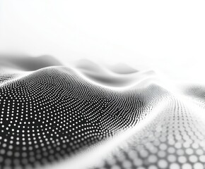 Poster - Abstract Dots: An artistic representation of a dynamic and undulating surface. This image is an abstract concept.