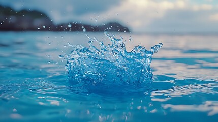 Aufkleber - Ocean Water Splash Blue Nature Background Photography