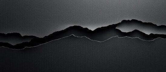 Fototapete - Minimalist abstract design featuring torn black and gray paper strips layered atop a dark background, enhancing text visibility and creativity.