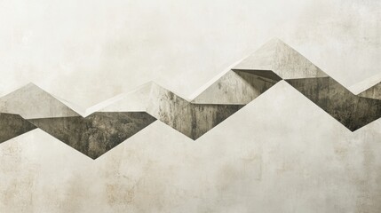 Poster - geometric abstract: a captivating geometric pattern in monochrome hues, showcasing a play of light a