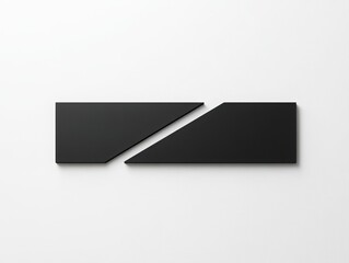 Poster - abstract geometric design: a modern, geometric design composed of black shapes, conveying a sense of