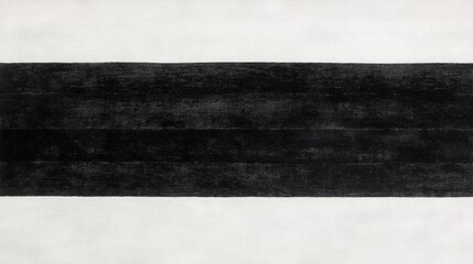 Poster - a study in contrast: the image presents a bold minimalist design with a solid, dark stripe bisecting
