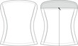 © sin - princess darted tailored sleeveless strapless neck zippered bodycon fit blouse top bustier template technical drawing flat sketch cad mockup fashion woman design style model