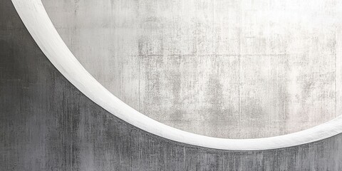Poster - minimalist concrete arch: a minimalist shot showcases a clean concrete wall with an elegant white ar