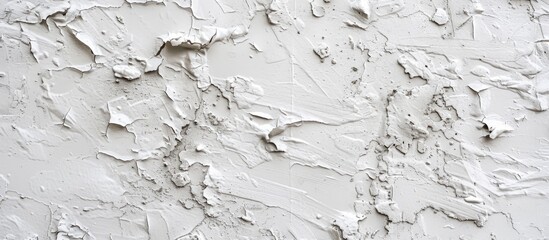 Poster - Rough textured white wall with an unfinished appearance showcasing intricate patterns and variations in depth ideal for copy space use