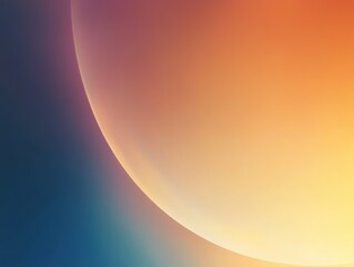 Poster - sunrise abstract: an artistic depiction of a sunrise, blending warm orange and yellow hues with cool