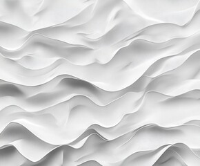 Poster - Abstract White Flowing Lines: An abstract photograph of smooth white flowing lines, creating an ethereal, minimalist pattern that evokes feelings of tranquility and movement. The soft.