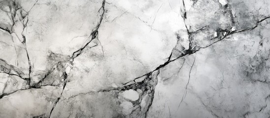 Leinwandbilder - Abstract ink art background with gray and white marble texture showcasing organic patterns and delicate veining creating a captivating visual depth
