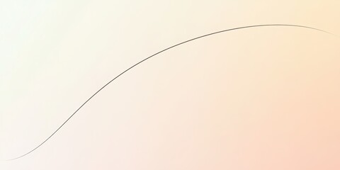 Poster - hair strand's gentle curve: a single strand of hair elegantly arched against a soft, gradient backdr